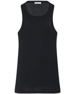The Row Cotton Matte Top - Black
