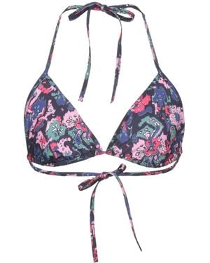 Isabel Marant Triangular Floral Bikini Top - Blue