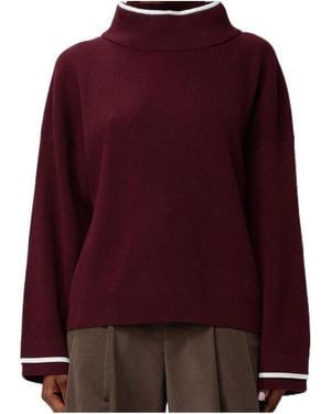 Brunello Cucinelli High Neck Knitted Sweater - Purple