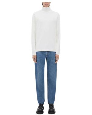 Bottega Veneta Logo High-Necked Long-Sleeved T-Shirt - White