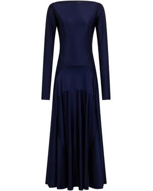 Rabanne Boat-Neck Midi Dress - Blue