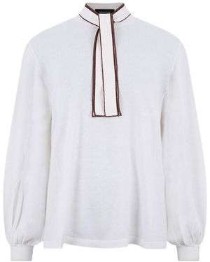 Fabiana Filippi Long-Sleeve Sweatshirt - White