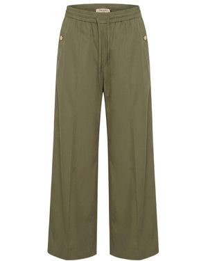 Twinset Drawstring Wide-Leg Trousers - Green