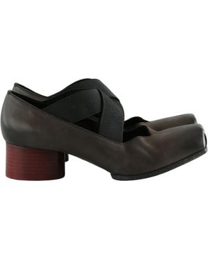 Uma Wang Square-Toe Ballet Flats - Black