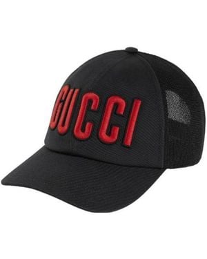 Gucci Logo-Embroidered Mesh Cap - Multicolor