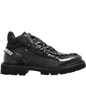 DSquared² Lace-Up Ankle Shoes - Black