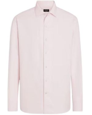 ZEGNA Long-Sleeve Shirt - Pink