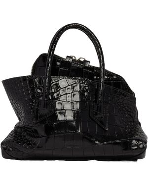 The Attico The La Passeggiata Mini Top Handle Bag - Black