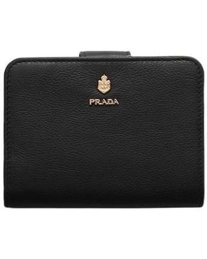 Prada Small Leather Wallet - Black