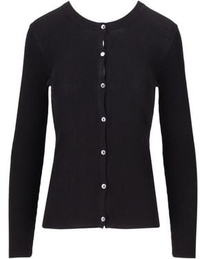 P.A.R.O.S.H. Long-Sleeved Knitted Cardigan - Black
