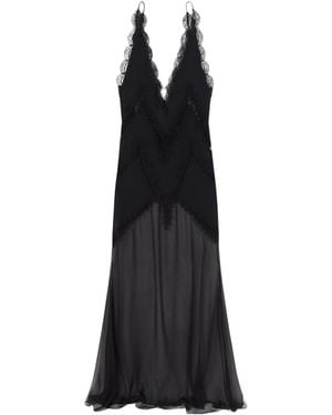 Tom Ford Sheer Lace Panel Dress - Black
