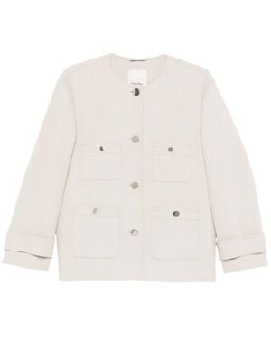 Max Mara Pocket Button Jacket - White