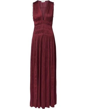 Ulla Johnson Satin Pleated Dress - Purple