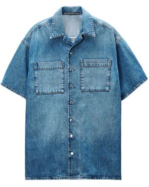 Alexander Wang Boxy Denim Shirtdress - Blue