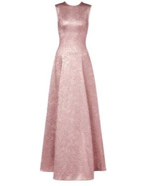 Emilia Wickstead Nodin Open-Back Cloque Gown - Pink