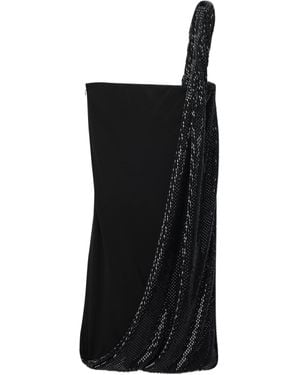 Alexander Wang Crystal Twist Asymmetric Strapless Dress - Black