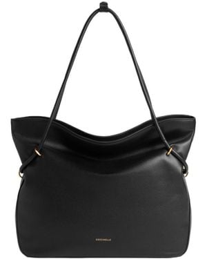Coccinelle Medium Lizzie Leather Shoulder Bag - Black