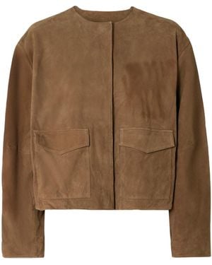 St. Agni Casual Leather Jacket - Brown