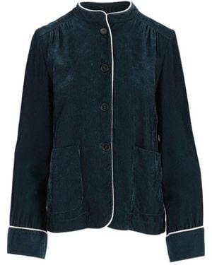 forte_forte Long-Sleeve Casual Jacket - Blue