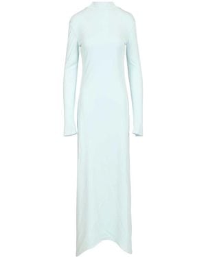 Tom Ford Long-Sleeved Open-Back Train Gown - Blue