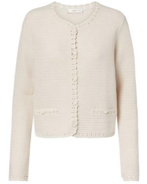 FRAME Crochet-Trimmed Wool-Blend Jacket - White
