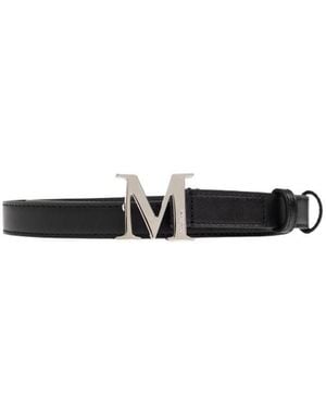 Max Mara Mclassic Logo Plaque Belt - White