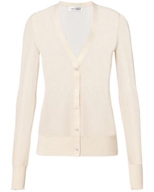 Victoria Beckham Cotton-Blend Cardigan - White