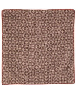 Brunello Cucinelli Logo Patch Graphic Printed Pocket Square - Brown