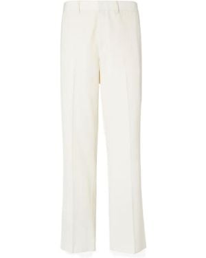 Fendi Ivory Grain De Poudre Trousers - White
