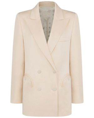 Blazé Milano Blazé Milano Novalis Everynight Double-Breasted Blazer - White