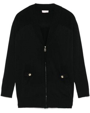 Liu Jo Zip-Up Cardigan - Black