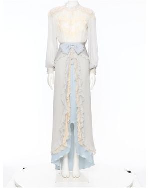 Valentino Long-Sleeved Dress - White