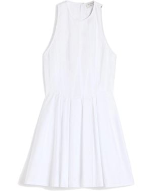 Sportmax Pleated Mini Dress - White