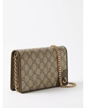 Gucci Gg Emblem Wallet On Chain - White