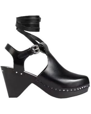Isabel Marant Roundtoe Coneheel Sandals - Black