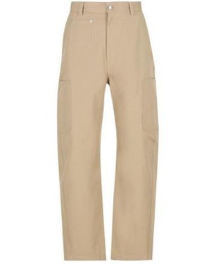Givenchy Logo Embroidered Straight-Leg Pants - Natural