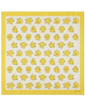 Gucci Children's Printed Gg Silk Bandana - Yellow