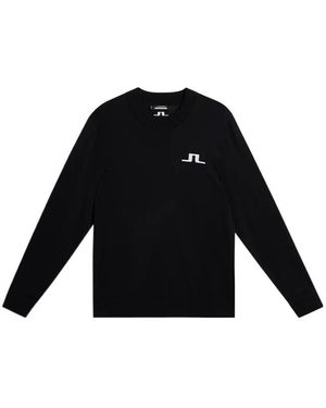 J.Lindeberg Crew Neck Knitted Sweater - Black