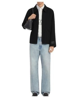 MM6 by Maison Margiela Double-Faced Wool Zip Jacket - Black