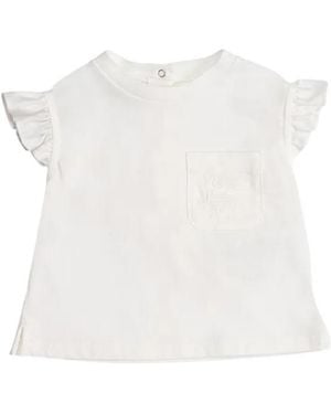 Etro Baby T-Shirt With Pegaso Embroidery - White