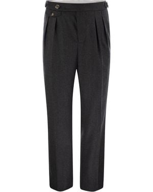 Brunello Cucinelli Pleated Casual Pants - Black