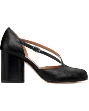 Maison Margiela Tabi Toe Block Heeled Pumps - Black