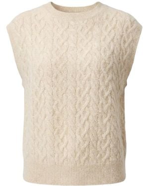 AllSaints Round-Neck Sleveless Vest - Natural