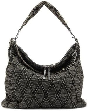 DIESEL Charm-D Quilted Shoulder Bag - Black