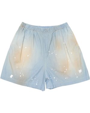 Acne Studios Logo Stamp Shorts - Blue