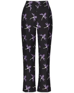 Valentino Fairy Flowers Print Pants - Black