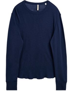 sunflower Wool Long-Sleeved T-Shirt - Blue