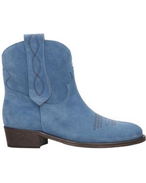 Via Roma 15 Round Head And Ankle Boots - Blue