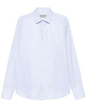 Canali Long-Sleeved Cotton Shirt - White