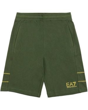 EA7 Elastic Waist Shorts - Green